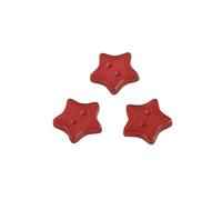 Pack of 6 Red Star 2 Hole Buttons 13mm