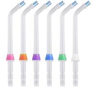 Pack of 6 Replacement Classic Jet Tips, 11.5 cm Plaque Seeker Attachments, Dental Water Jet Nozzle Accessories, High Pressure Water Flosser Tip Replacement, Water Flosser Replacement Tips for Cleaning