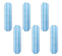 Pack of 6 Replacement Covers for Vileda H2PrO and O-Cedar H2PrO Flat Mop Replacement Parts, Floor Mop Replacement Cover, Microfibre Cover, Washable and Reusable