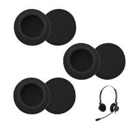 Pack of 6 Replacement Ear Pads for Sennheiser Headphones, Breathable Foam, Headset Foam Replacement for Sennheiser EPOS, Cushion Earpads Compatible with PC Series and More (Black)