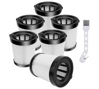 Pack of 6 Replacement Filters for Lubluelu 202 HEPA Filter for Oraimo OSV-102, for Besswin W26, for VacLife VL732, Cordless Vacuum Cleaner Filter for Fabuletta FSV001, FSV101