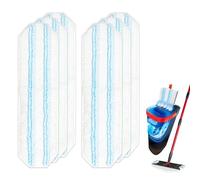 Pack of 6 Replacement Mop Pads Compatible with Vileda H2PrO Floor Mop System, Microfibre Floor Cover Refill, Washable & Reusable, Strong Dirt Absorption
