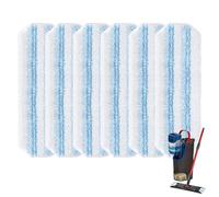 Pack of 6 Replacement Mop Pads Compatible with Vileda H2PrO Floor Mop System, Microfibre Washable Pads for Hard Floor Cleaning and Pet Hair Removal