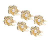 Pack of 6 Rhinestones Button Covers for Women Elegant Flower Designs Detachable Clip on Shirt Decoration Accessory Elegant Cuff Accessories