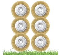 Pack of 6 Round Wire Brushes, Compatible with Gloria Multibrush and Other Wire Brushes
