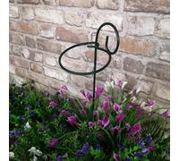 Pack Of 6 Samuel Alexander Urban Metal Herbaceous Garden Green Single Stem Plant Support Rings 12Cm X 38Cm