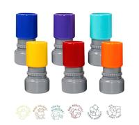 Pack of 6 Self-Inking Teacher Stamps, Praise Encouragement Children, Teacher Assessment Reward Motivation Stamps, Colourful Cartoon Seal Encouragement, Teacher Stamp Primary School