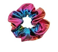 Pack of 6 Shiny Colour Gradient Hair Bobbles for Women, Soft Colourful Scrunchies
