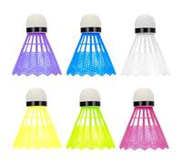Pack of 6 Shuttlecocks - Coloured Badminton Shuttlecocks, Fun Garden Game for Kids and Adults, Lightweight Nylon and Plastic Shuttle Cocks, For Indoor and Outdoor Badminton