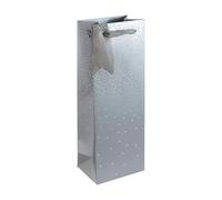 Pack of 6 Silver Ombre Bottle Gift Bags - Christmas Birthday Occasional Party