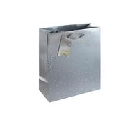 Pack of 6 Silver Ombre Medium Gift Bags - Christmas Birthday Occasional Party