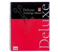 Pack of 6 - Silvine Deluxe Cuttings Album 40 Sheet - Black Pages Scrap Book - 317x250mm (426)