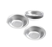 Pack of 6 Small Round Stainless Steel Paint Mixing Trays for Watercolour & Art Projects Enthusiasts Home and Studio Use