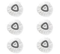 Pack of 6 Spin Mop Replacement Head, Magic Mop Head, Microfibers Mop Head Replacement Refill for Standard Rotating Universal Spin Mops, Home, Office Use (Triangular)