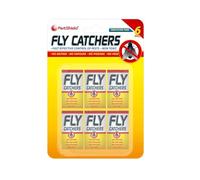 Pack Of 6 Sticky Fly Papers Catchers Hanging Flying Insect Wasp Trap Fast Effective Pest Control