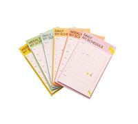 Pack of 6 Sticky Note Adhesive 120 Sheet Weekly Plan Schedule Memo Note 98 X 70mm Sturdy and Cost-Effective
