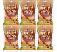 (Pack of 6) Sugar Free Fruit Gums 75g Chewy Diabetic Sweets