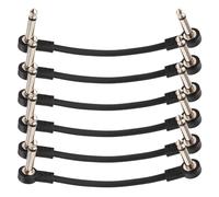 Pack of 6 Thin Guitar Effect Pedal Cable Texture Space Saving Patches Cables for Compact Pedalboard Setup Low Capacitance Pedal Cables