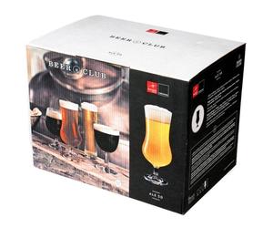 Pack Of 6 Transparent Glass Beer Ale Goblets 50 ormioli Rocco