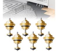 Pack of 6 Underfloor Heating Manifolds Return Pin M30 x 1.5, Return Bolt Valve Core, G1/2 Return Pin Valve Insert for Distributor, Water Distributor Accessories for UFH Actuator, Underfloor Heating