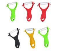 Pack of 6 Vegetable Peelers, Ceramic Peeler for Cucumber, Potato, Aubergine, Apple, Pear.