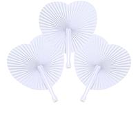 Pack of 6 Wedding Fans,Vintage White Love Heart Hand Fans,Folding Fans,Paper Fans,Wedding Fans for Cooling in Summer,Wedding Decoration,Guest Gift,DIY,Birthday,Party,Photography,Wall Decoration
