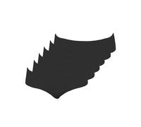 Pack of 6 Women's Brief Cotton light by Pompadour Size 10-20 en trois couleurs