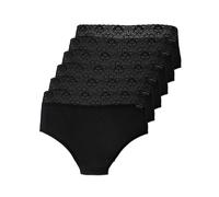 Pack of 6 Women's Brief DUO Lace by Pompadour Size 12-20 in four colors