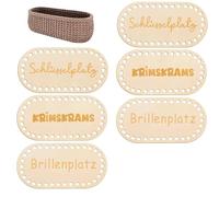 Pack of 6 Wooden Base for Crochet Baskets, Basket Base for Crochet, Bag Base for DIY Basket Weaving, Crochet Floor, Home Decoration, Crafts, 10 x 20 cm