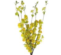 Pack of 6 x 100cm Yellow Blossom Spray Stem Leaf Yellow One Size