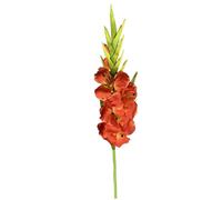 Pack of 6 x 115cm Artificial Orange Gladioli Stem