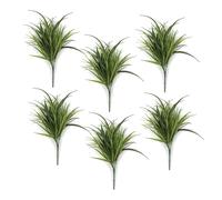 Pack of 6 x 30cm Fire Resistant Artificial Grass Stem Leaf Green One Size