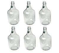 Pack of 6 x 5l glass demijohn/carboy for wine making/home brewing/storage