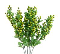 Leaf Pack Of 6 X 70Cm Artificial Green Berry Spray