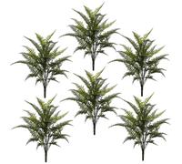 Pack of 6 x 78cm Fire Retardant Artificial Fern Foliage Branch