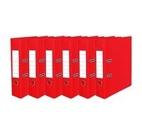 Pack of 6 X A4 Lever Arch File - 75mm Spine Ring Binder Folders with Plastic Covers, Finger Pulls & Metal-Reinforced Edges - Heavy Duty Document Storage for Office, School & Home Use