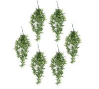 Pack of 6 x Hanging UV and Fire Resistant Artificial Fronded Thyme Plant 70cm