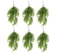 Pack of 6 x Hanging UV and Fire Resistant Artificial Green Pothos Plant 85cm
