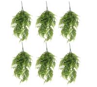 Pack of 6 x Hanging UV and Fire Resistant Artificial Green Pothos Plant 85cm Leaf Green One Size