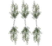 Pack of 6 x Hanging UV and Fire Resistant Artificial String Pearl Plant 75cm Leaf Green One Size