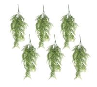 Pack of 6 x Hanging UV and Fire Resistant Artificial Trailing Button Fern Plant 82cm