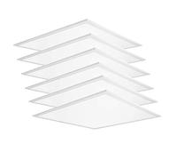 Pack of 6 x Megaman BERTO 36W Backlit TPA SQR Panel 6500K Daylight, IP40, Not Dimmable, 5 Year Warranty, Ultra-Slim TPb fire-Rated, Indoor, Ceiling, Commercial Usage