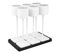 Pack Of 6 x Table Light White Fernandez LED IP54 Matt CCT Rechargeable Portable