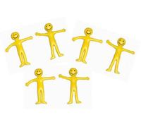 Pack of 6 x Yellow Stretchy Smiley Men / Man Party Bag Filler