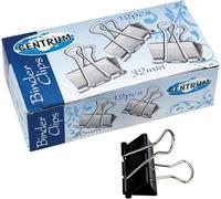 (Pack of 60) 32 mm Black Binder Clips for Paper, Office Metal foldback Paper Clips for Paperwork, Paper Binder Clamps for School Home Supplies (5)
