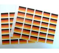 Pack of 60, 33x20mm, Germany Self-Stick Flag Stickers, Self-Adhesive German Flag Labels