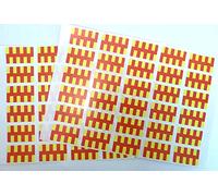 Pack of 60, 33x20mm, Northumberland Self-Stick Flag Stickers, Self-Adhesive County Flag Labels