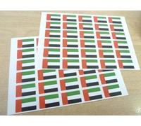 Pack of 60, 33x20mm, United Arab Emirates Self-Stick Flag Stickers, UAE Self-Adhesive Flag Labels