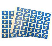 Pack of 60, 33x20mm, Yorkshire Rose Self-Stick Flag Stickers, Self-Adhesive County Flag Labels