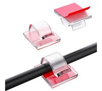 Pack of 60 Cable tidy, Outdoor Cable Clips, Cable Management Organiser, Cable Clips, Self-Adhesive Cable Clips, Cable Management, Decoration Hooks, Wire Holder for Cable Attachment, Fairy Lights